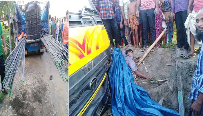 শ্রীপুরে ট্রাক চাপায় ভ্যান চালক নিহত শ্রীপুরে ট্রাক চাপায় ভ্যান চালক নিহত