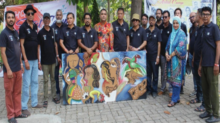 প্রকৃতির কাছাকাছি আর্ট ক্যাম্পে ছবি আঁকলেন ২৫ শিল্পী 