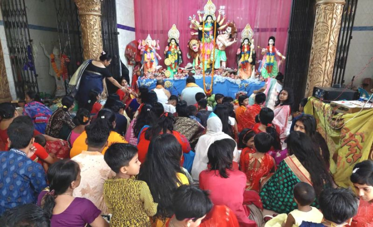 যশোরে উৎসাহ ও উদ্দীপনার মধ্য দিয়ে কুমারী পূজা অনুষ্ঠিত