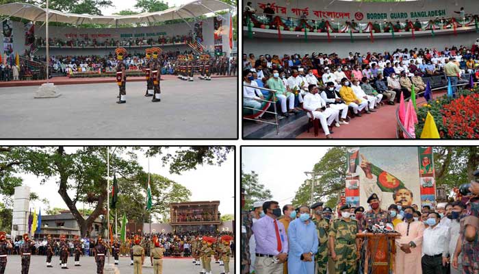 বেনাপোলে বিজিবি ও বিএসএফের প্যারেড অনুষ্ঠিত