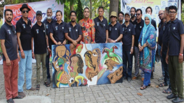 প্রকৃতির কাছাকাছি আর্ট ক্যাম্পে ছবি আঁকলেন ২৫ শিল্পী 