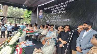 শহীদ মিনারে শিল্পী মুস্তাফা মনোয়ারের প্রতি ভারতীয় হাই কমিশনের শ্রদ্ধা