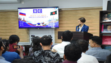 রাশিয়ান হাউস ইন ঢাকার অর্ধ-বার্ষিক সংবাদ সম্মেলন অনুষ্ঠিত