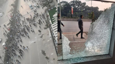 এনইআইআর চালুর প্রতিবাদে বিটিআরসি ভবনে হামলা-ভাঙচুর