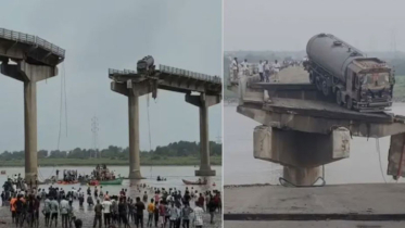 গুজরাটে সেতু ভেঙে যানবাহন নদীতে :৯ জনের মৃত্যু, বহু হতাহতের আশঙ্ক