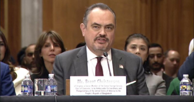 আগামী সপ্তাহে ঢাকা আসছেন নতুন মার্কিন রাষ্ট্রদূত ক্রিস্টেনসেন