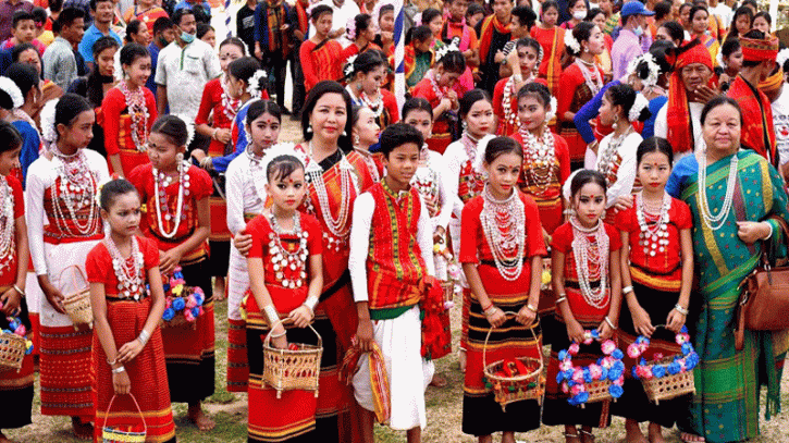 খাগড়াছড়িতে বর্ণিল আয়োজনে বৈসাবি উৎসবের উদ্বোধন