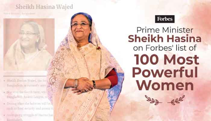 ফোর্বসের তালিকায় ৪২তম স্থানে প্রধানমন্ত্রী শেখ হাসিনা ফোর্বসের তালিকায় ৪২তম স্থানে প্রধানমন্ত্রী শেখ হাসিনা