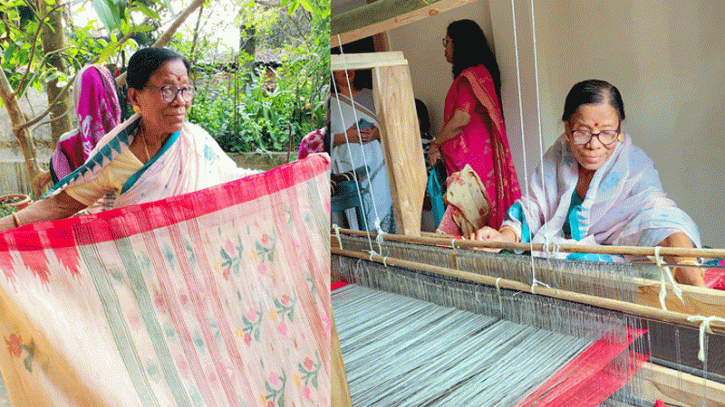 কলাবতী শাড়ির উদ্ভাবক রাধাবতী দেবী নিজ গ্রামে সংবর্ধিত কলাবতী শাড়ির উদ্ভাবক রাধাবতী দেবী নিজ গ্রামে সংবর্ধিত