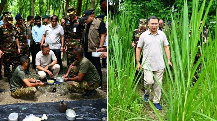 সেনাবাহিনীর গ্রীষ্মকালীন মহড়ায় আকস্মিক পরিদর্শনে প্রধানমন্ত্রী