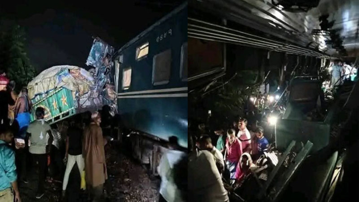 খুলনায় ট্রেন-ট্রাক সংঘর্ষে ৩ বগি লাইনচ্যুত : রেল যোগাযোগ বন্ধ খুলনায় ট্রেন-ট্রাক সংঘর্ষে ৩ বগি লাইনচ্যুত : রেল যোগাযোগ বন্ধ